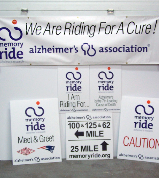 Event Signage - Alzheimer's Association "Riding for a Cure"