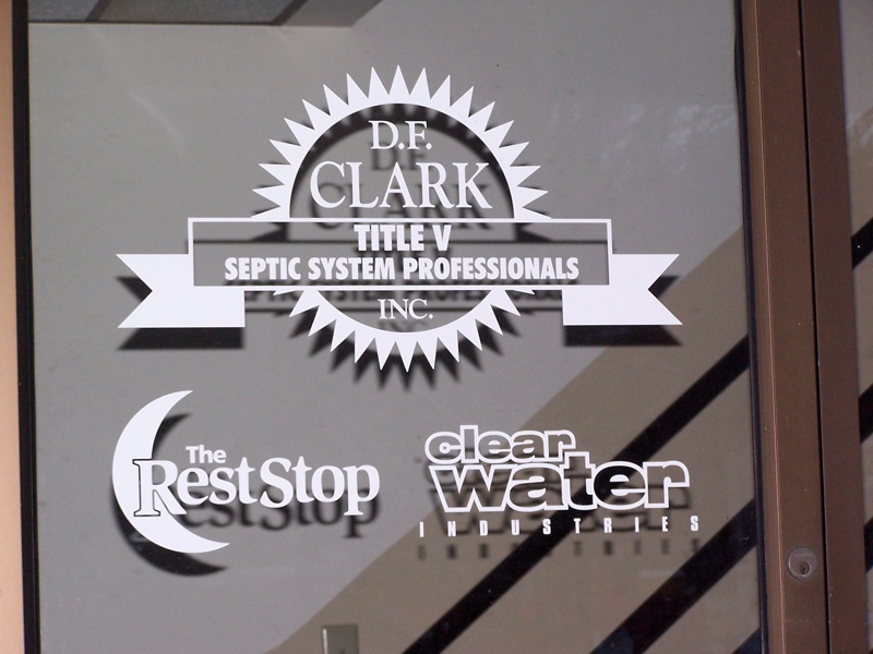 D.F. Clark - Glass Lettering