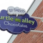 Turtle Alley Chocolates - Hanging Sign